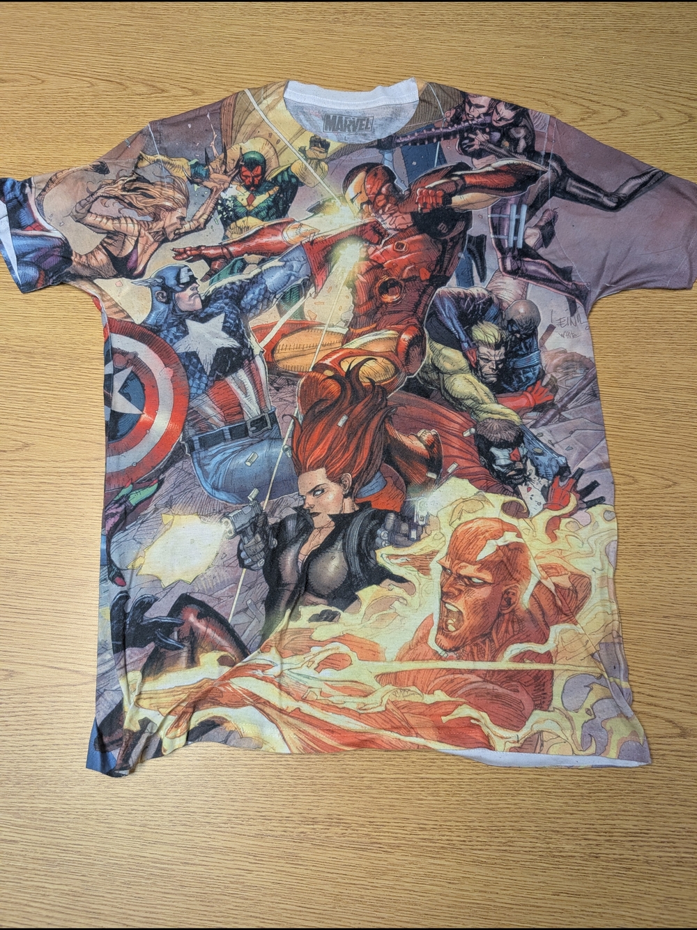 Marvel Multicolor Avengers All-Over Print Short Sleeve Tee
